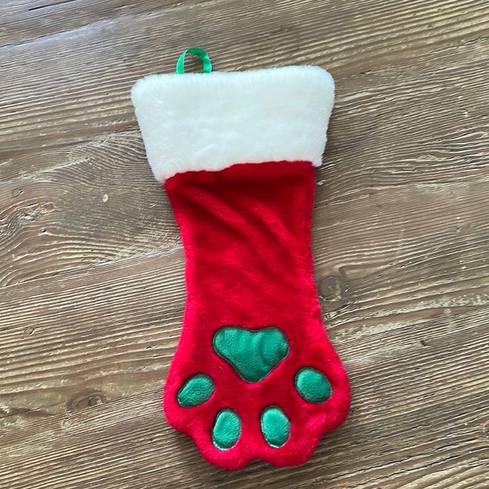 Plush Puppies pet Christmas Stocking new - 14” long